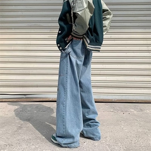 美式高街多口袋宽松设计感拉链牛仔裤百搭休闲NK907P50图片