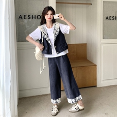 夏装新款！大量现货！蕾丝拼接牛仔三件套2C133-8920P180K248，女装套装/套裙，2C133