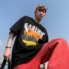 短袖美式潮复古印花T恤打底衫G018-P40控58，男装T恤，星座216(原A116)
