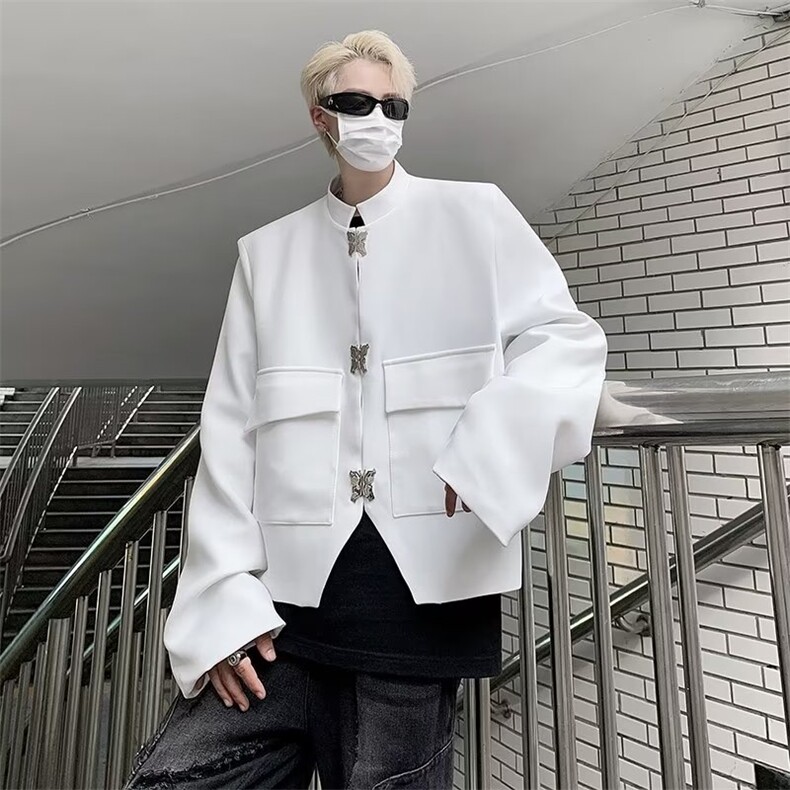 高街个性西服男韩版潮流痞子帅2023秋季新款ins宽松外套W5128-P65,男装西服,星座412-2