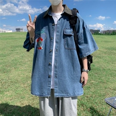夏季短袖衬衫牛仔外套N4707P42，男装衬衫，星座1116-2