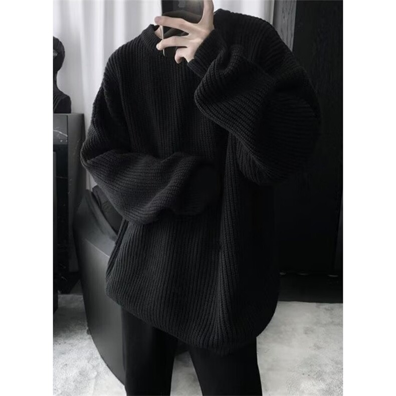 百搭北极绒慵懒珠地多巴胺毛衣简约慵懒文艺新款原宿日系M002，男装针织衫/毛衣，星座1116A（原606A-3）