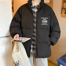 港风秋冬新款保暖立领宽松棉服外套男MY62042P95控118，男装棉衣，电商A268A