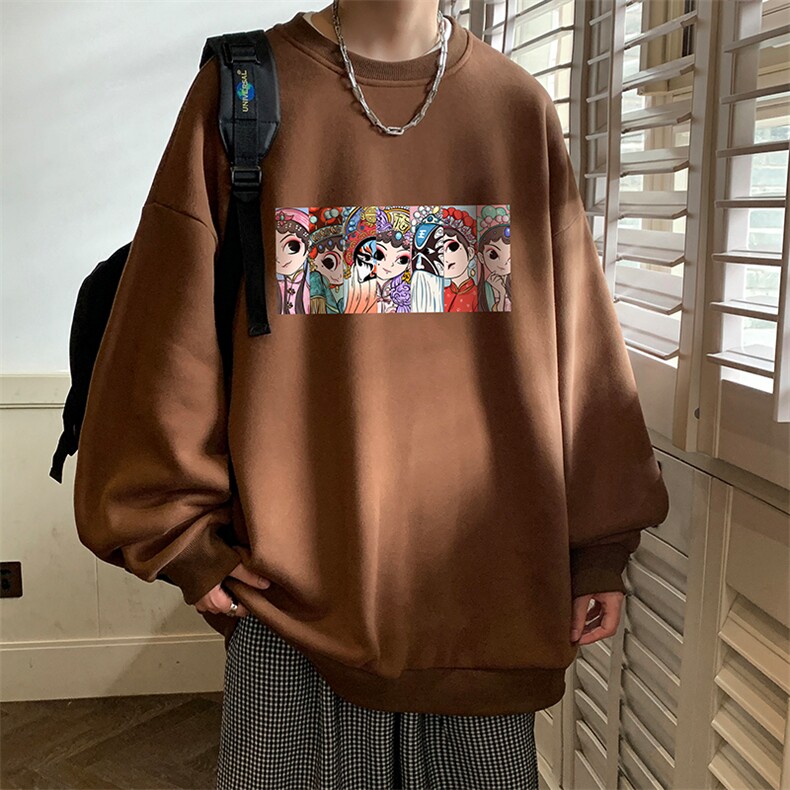 圆领卫衣男大码加厚加绒长袖t恤男S6250-P28加绒款-P33,男装卫衣,电商A040