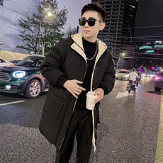社会小伙中长裤男棉衣加厚连帽冬季棉服潮款棉袄A266-WMY2112-P85，男装棉衣，电商A266