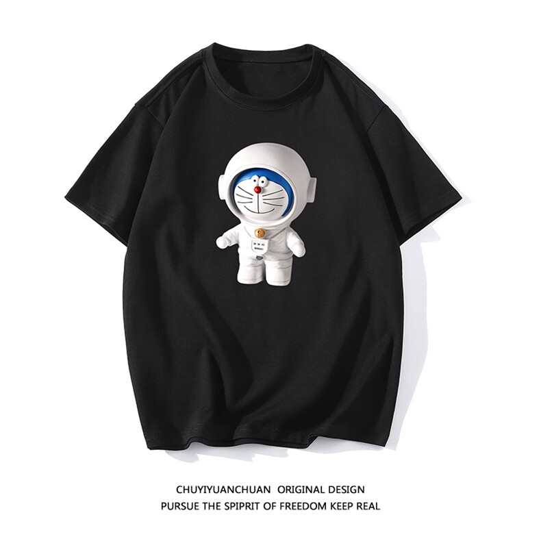 NASA叮当猫纯棉短袖t恤男大码半袖打底衫宽松体恤衫DX17233-P20,男装T恤,电商A040A