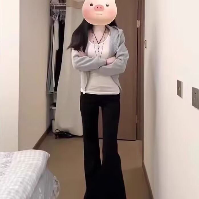 束腰灰色短款女连帽卫衣拉链外套小个子收腰款上衣春秋季开衫,男装Polo衫,星座1210-1