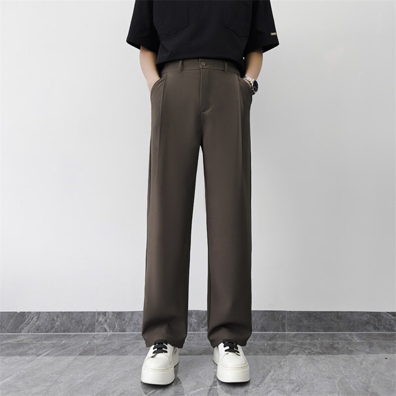 JEEP男装高级垂感免烫直筒西裤2025年春季轻熟风韩版休闲长裤子潮,男装西裤,星座813-2