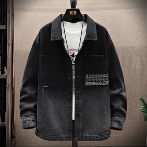 水洗刺绣牛仔夹克春季男士渐变色牛仔外套XZ310B-3-NZ1998--P75图片