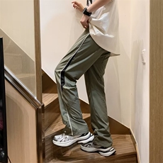 休闲裤男韩版潮流高街帅气拼色2024春夏季新款ins长裤K5073-P35，男装休闲裤，星座412-3