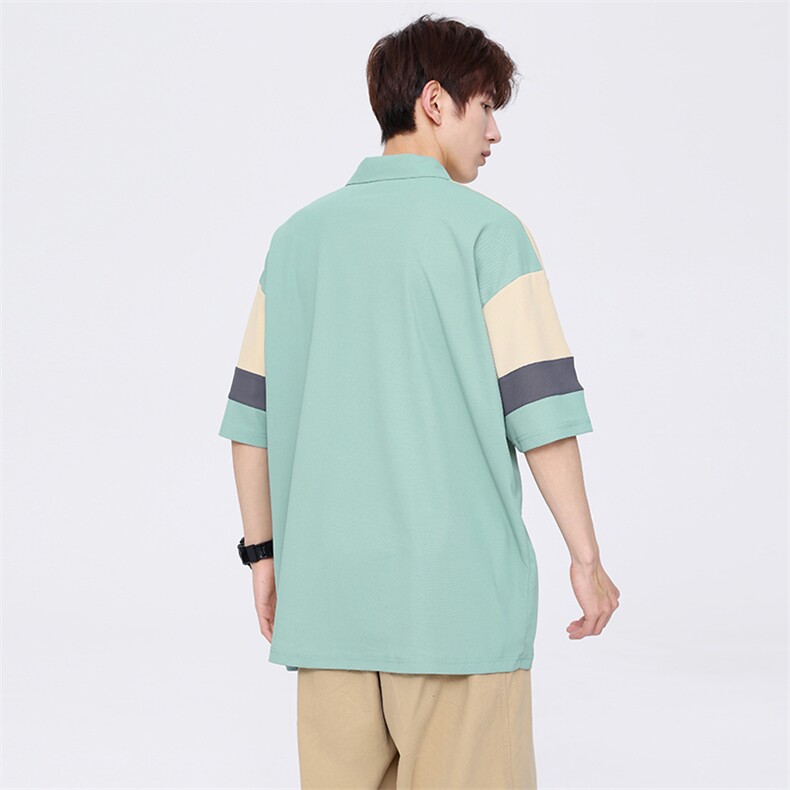 潮流前线日系潮牌无影墙短袖男时尚新款拼接polo衫zdp2301-p40,男装Polo衫,星座717