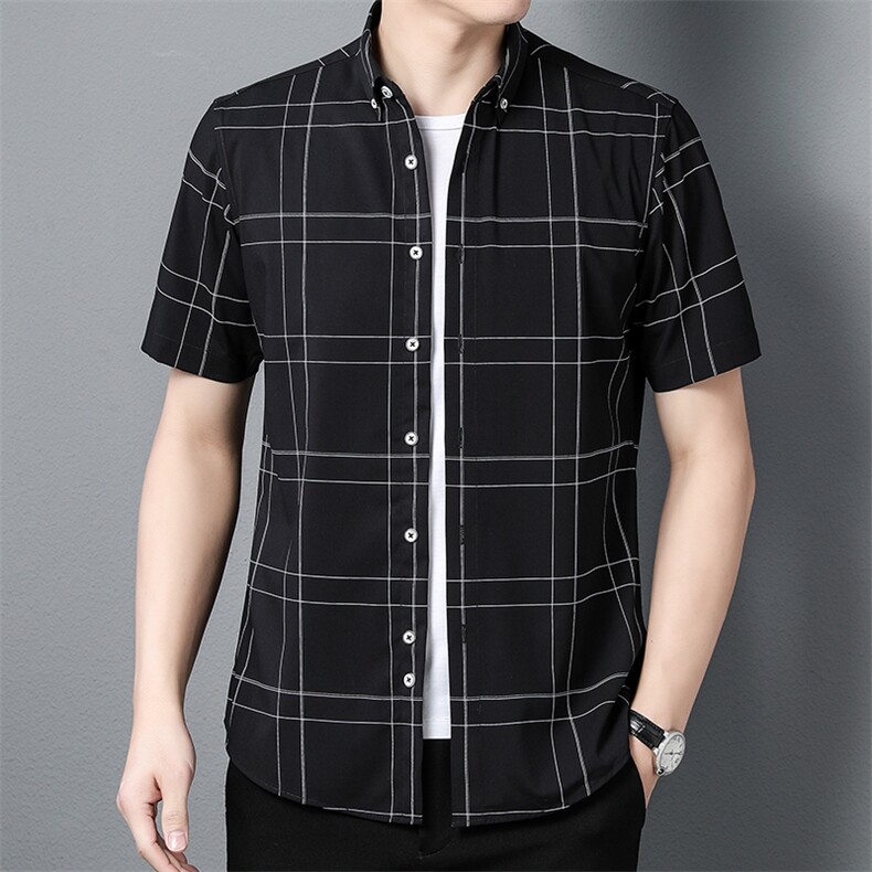 ADd72252钱塘2020-3精品男士休闲格子衬衫高端P70,男装衬衫,钱塘207-3