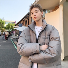 美拉德冬装潮设计感格子立领羽绒棉服情侣棉衣外套男H917P118，男装棉衣，电商A341