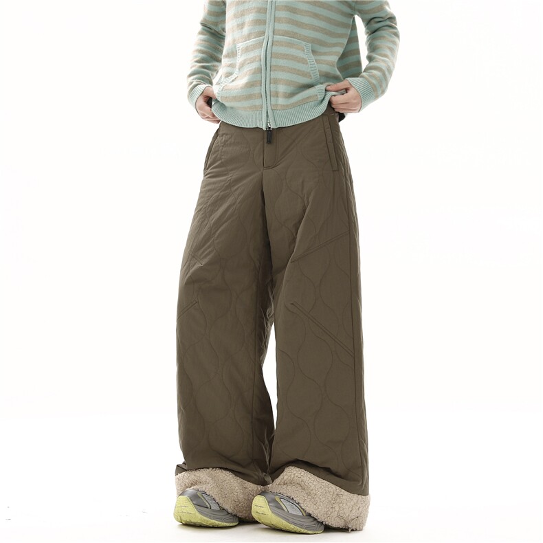 XZ612-K530-P75控108冬季棉裤阔腿裤羊羔绒保暖防风滑雪裤加厚，男装棉裤，星座612