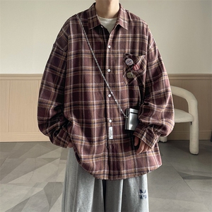 B225-C6072-P62-X78----别针标格子衬衫-全棉图片
