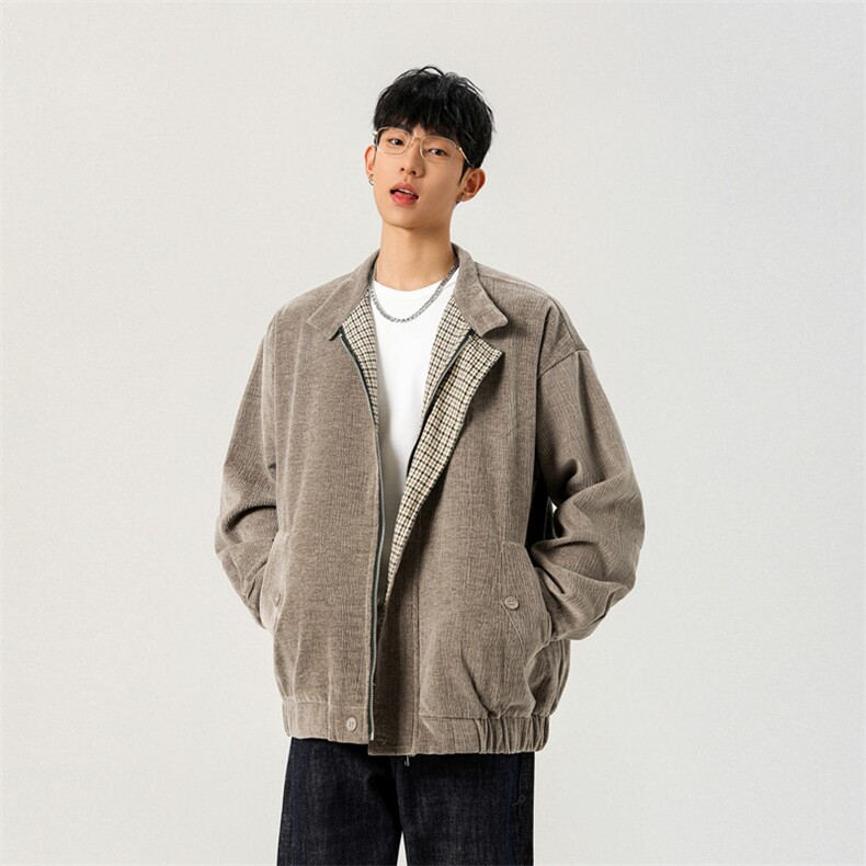 【现货】XZ1218WT8564特价P72树纹肌理千鸟格内里哈灵顿夹克外套,男装夹克,星座1218（原611-3）