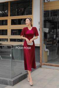 时尚醋酸连衣裙????，女装连衣裙，珀莎