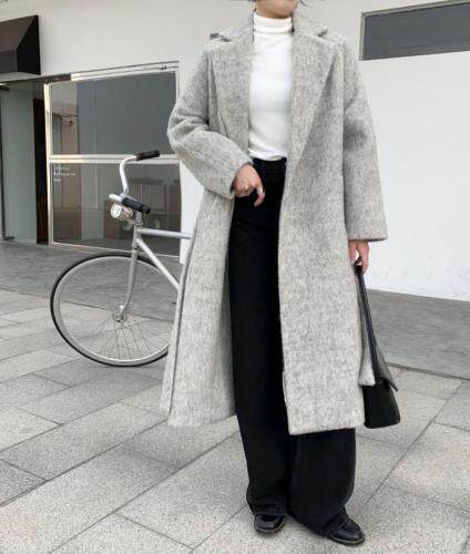 【现货】韩版修身中长款纯羊毛外套，女装，DVZ