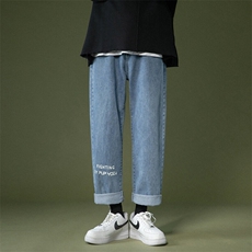 k715-p45-控58美式中性高阶港风中性ins宽松大码肥仔破洞牛仔裤，男装牛仔裤，星座116