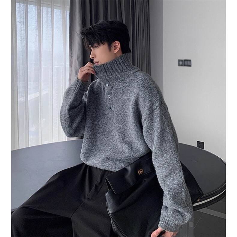 网图美式潮牌内搭高领毛衣冬季加厚套头针织衫A025-CM15152-P55,男装针织衫/毛衣,电商A025