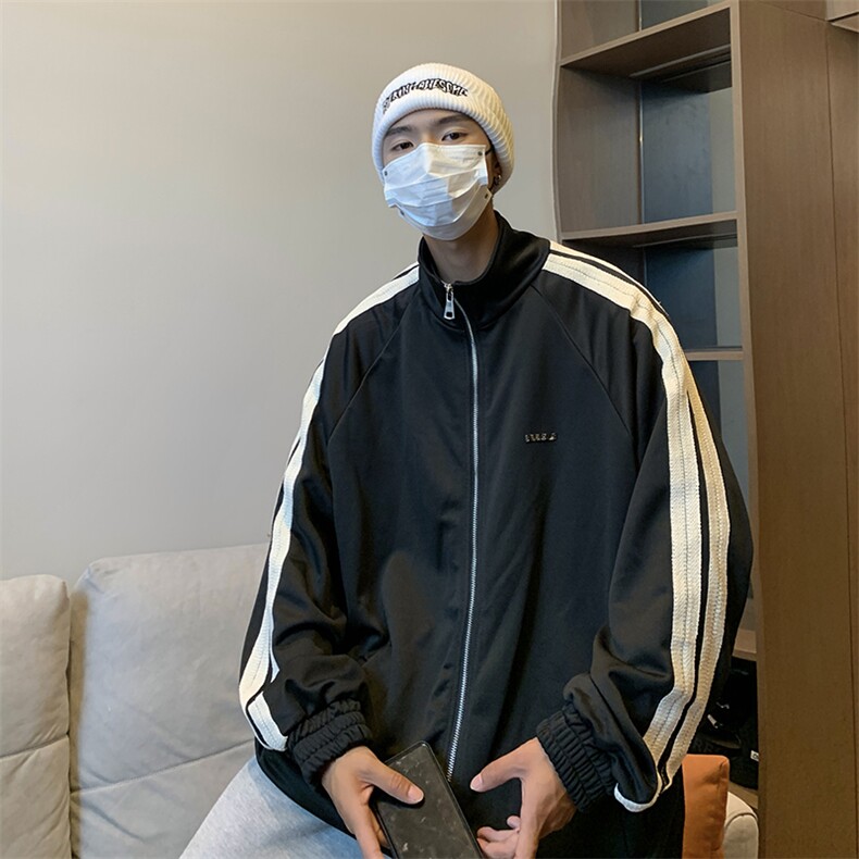 春季新款潮牌百搭休闲上衣美式复古立领运动夹克男外套W8082-P40,男装夹克,星座512-4
