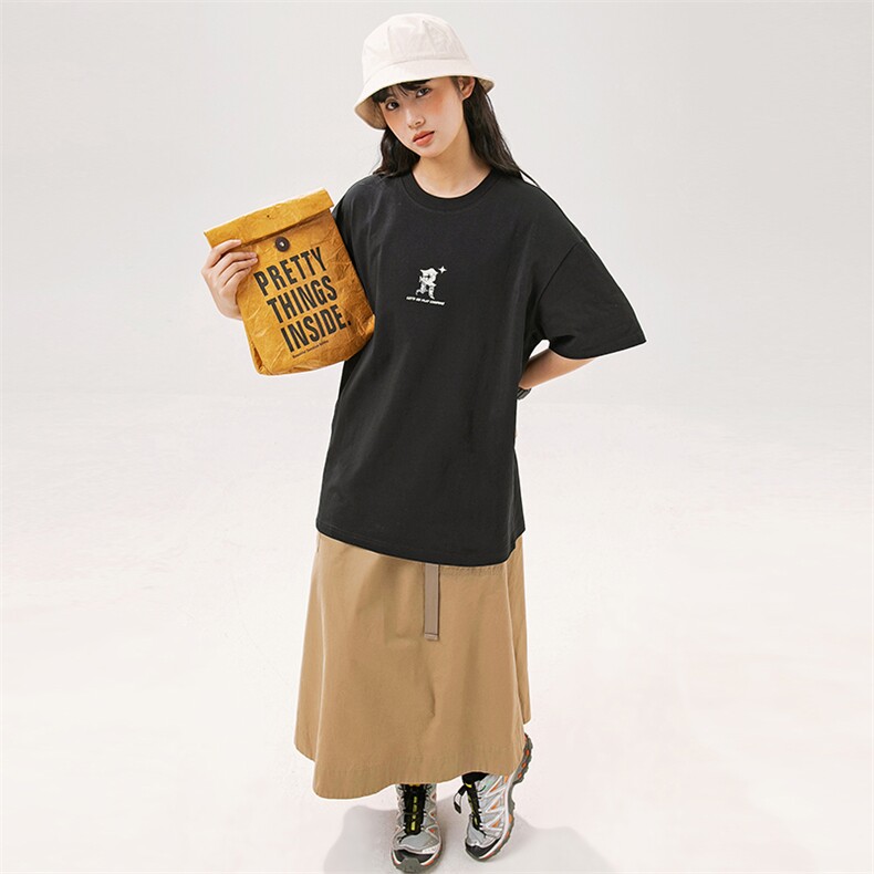 2024夏季新款男装日系潮牌纯棉印花圆领宽松短袖休闲T恤T938-F38，男装T恤，电商A101（原外27）