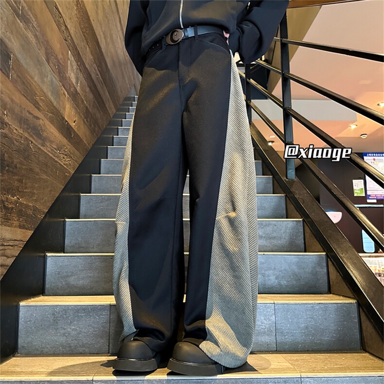 XZ616秋冬重磅撞色拼接美式复古百搭休闲长裤TY1138P65控88,男装休闲裤,星座512A（原616）