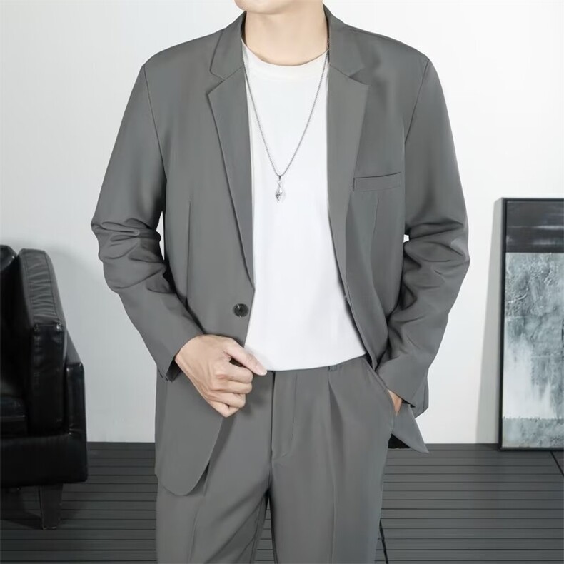 2024小西服男士秋冬新款百搭修身休闲免烫英伦风西装外套TK71/P64,男装西服套装,星座506