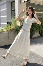 夏装新款巨好看气质显瘦上衣＋半身裙两件套2C135-6897P145K218，女装套装/套裙，2C135