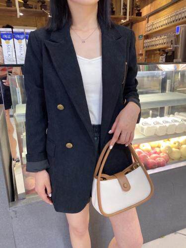 【现货】2021秋季新品灯芯绒西装外套休闲时装不挑人，女装西装，蓝典