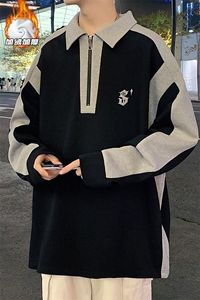 2024 HT23018加绒 外景大码翻领印花长袖T恤M-5X HT23832-P60图片