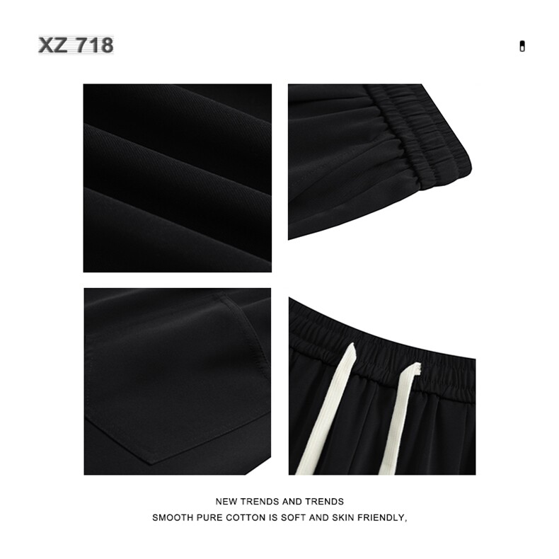 西裤垂坠感舒适高级感痞帅解构拼接设计感直筒裤子X1990-特批45，男装西裤，星座718