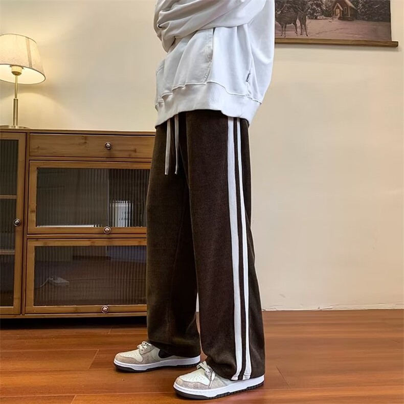 灯芯绒美式复古裤子男款秋冬季高街vibe垂感直筒休闲裤K2882P30,男装休闲裤,星座1116-2
