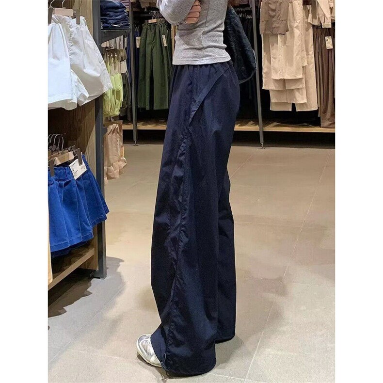 网络图现货美式宽松百搭慵懒休闲直筒阔腿运动工装长裤J1248-P42,男装工装外套,星座715-7