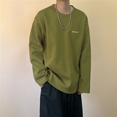 现货重磅加厚中性长袖T恤卫衣男立秋潮牌上衣A351-AT2513-P50，男装T恤，电商A351