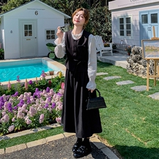 黑色马甲半身裙套装女2025春季新款气质超火ootd穿搭高级感三件套，女装套装/套裙，2D078