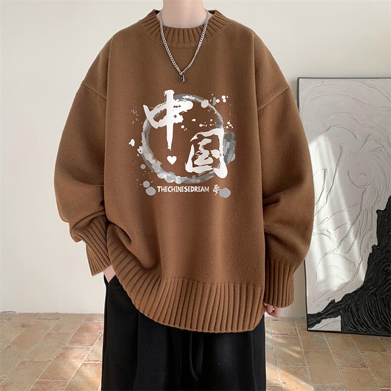 半高领毛衣男士大码针织衫男毛线衣男M18134-P45加绒款-P65,男装针织衫/毛衣,电商A040