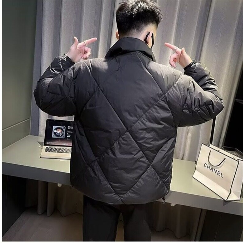 常规款宽松型青少年新款2024秋冬季男款轻薄黑色翻领棉衣潮立领,男装夹克,星座506A