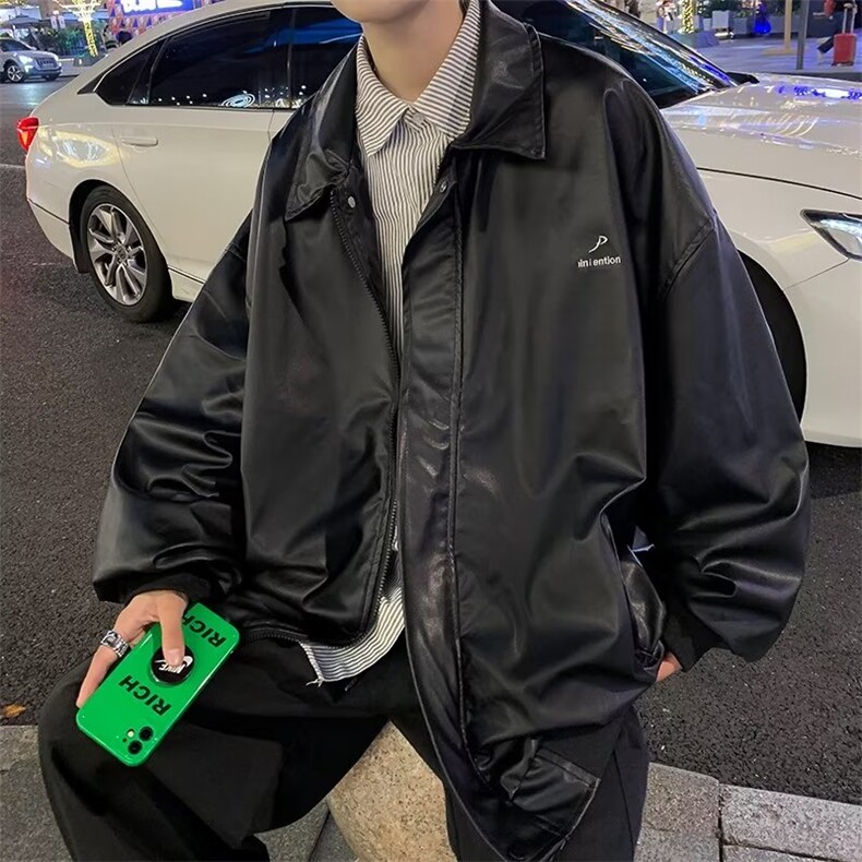 男秋季新款口袋皮衣夹克外套L205P72,男装皮衣,星座1116-2