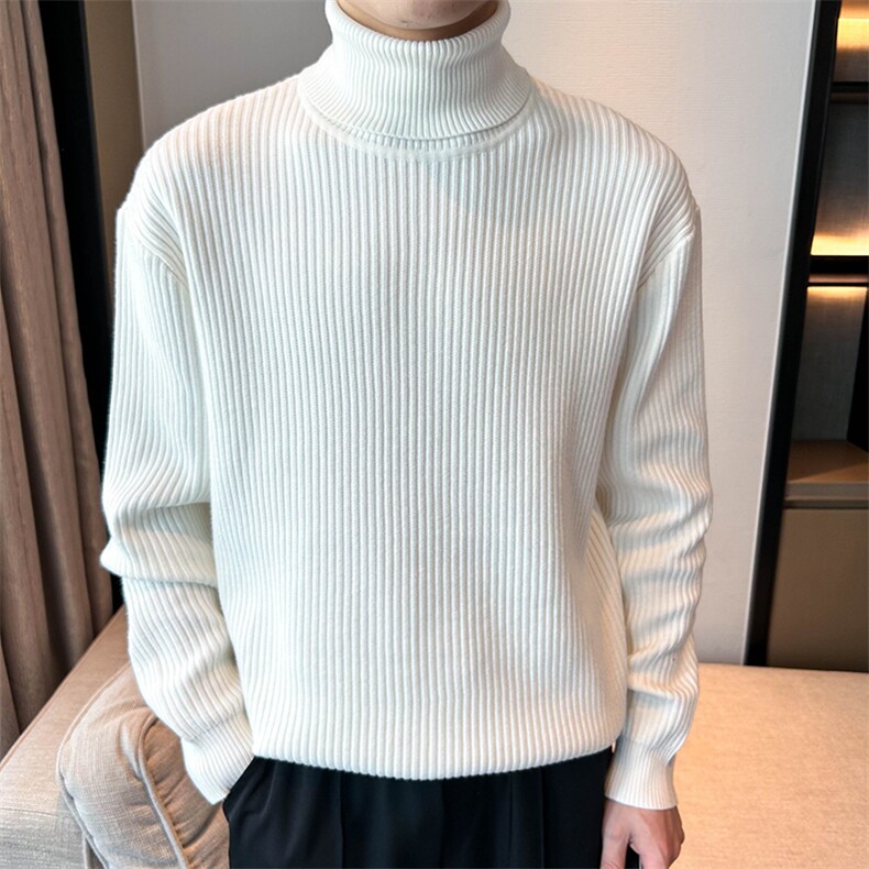 高领条纹毛衣男针织衫套头打底衫MY6006-P45，男装T恤，星座1012-1