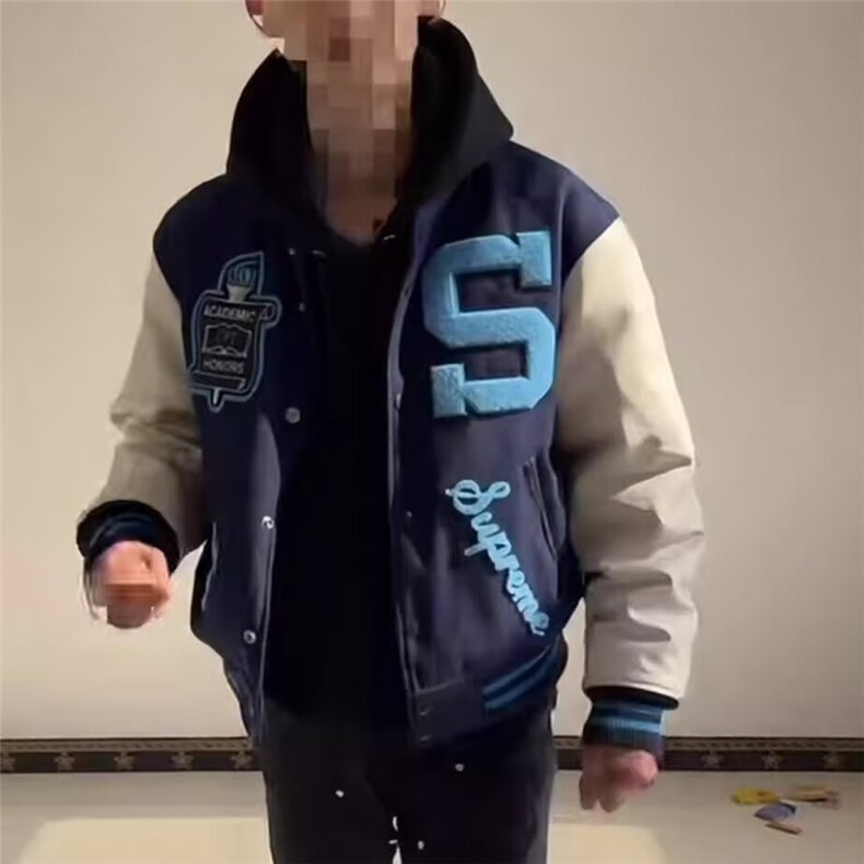 美式棒球服外套男春秋季新款洋气立领设计感宽松学生夹克上衣,男装夹克,四季星座505