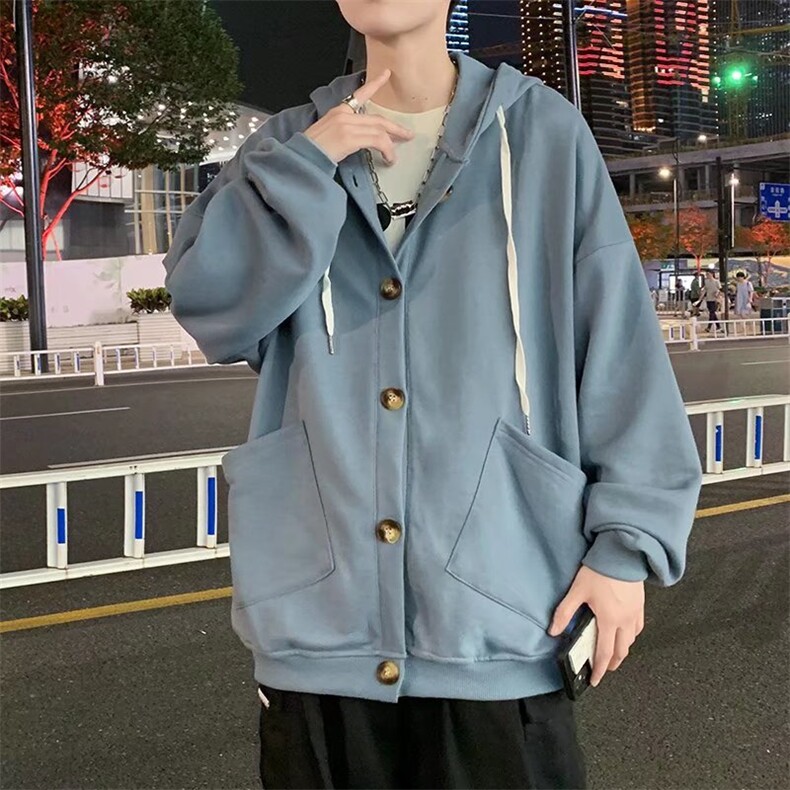 卫衣男开衫港风潮流连帽2023秋冬季新款上衣ins帅气外套W1503-P40,男装卫衣,星座412-3