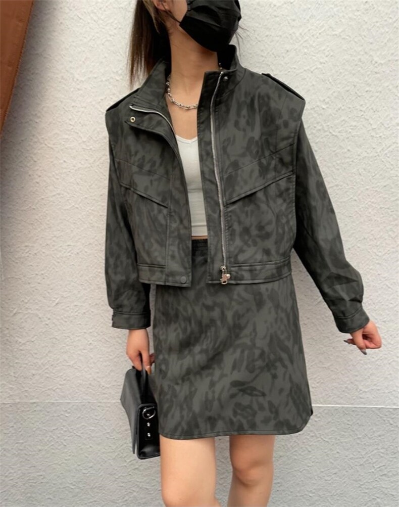 【现货】暗纹皮套装！yyds！，女装职业装，S.S