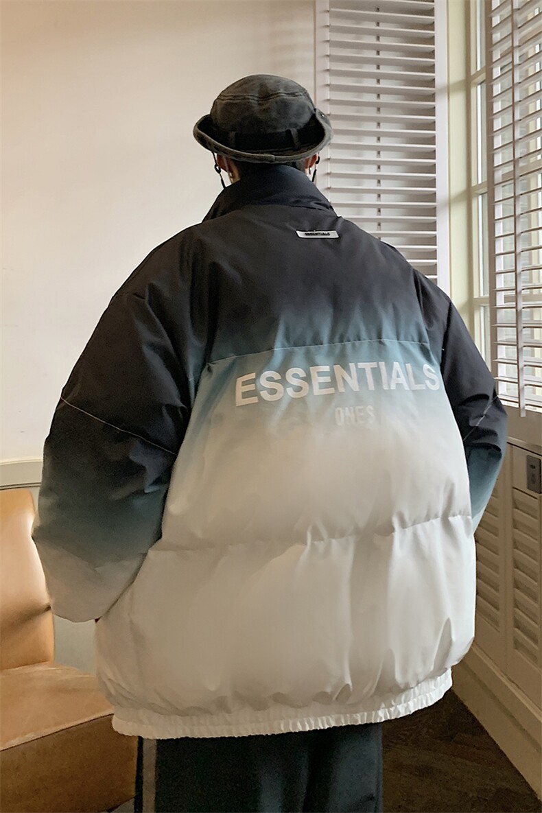 主推港风渐变色情侣装男装棉衣宽松棉服冬装加厚外套G1036P128,男装棉衣,电商A339