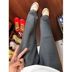 毛呢格子裤女秋冬加绒高腰宽松显瘦阔腿休闲裤KB4571，男装卫衣，星座1116A（原606A-3）