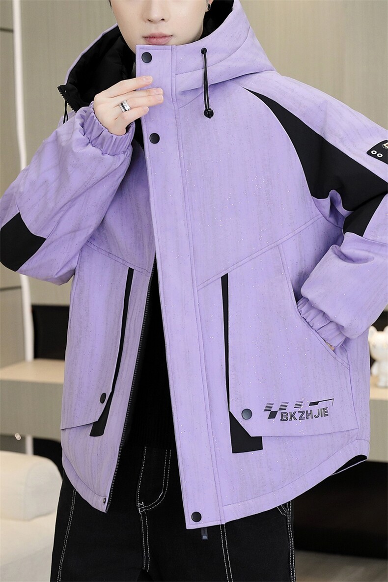 秋冬男式加绒加厚夹克男时尚派克服加厚棉衣男外套MY8650-P93,男装夹克,星座310B-3