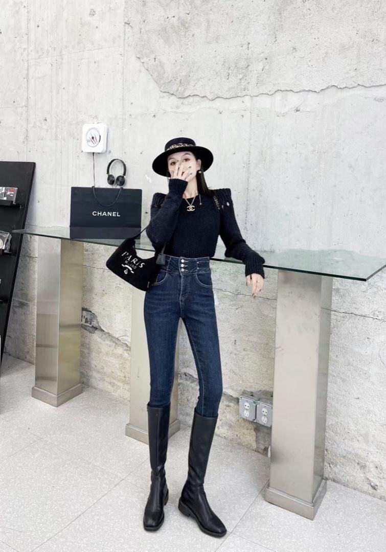 冬装羊羔绒小脚裤，其它，迷斯佳绣