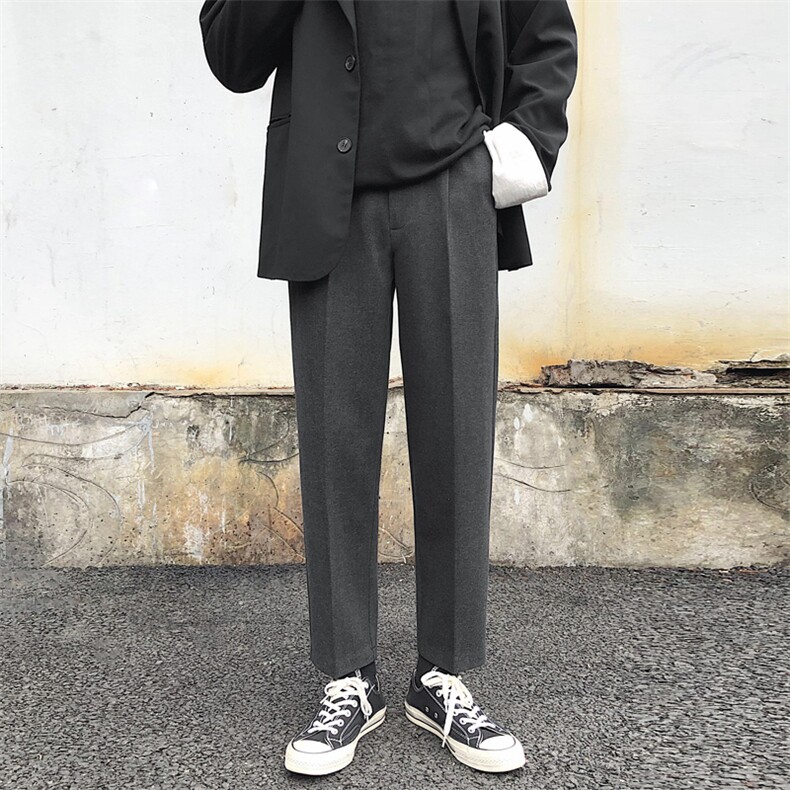 大量现货/加厚呢料裤韩版宽松百搭直筒休闲西裤A338-1KK03P55,男装西裤,电商D325