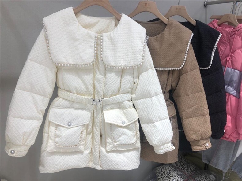 珍珠款羽绒服，女装羽绒服，MAN YU 蔓羽