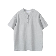 德物白底图可二开M-5XL250克玉米粒亨利领短袖夏季冰丝T恤男，男装T恤，电商C306-1